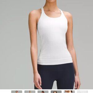 Lululemon, 2, White, Ebb to Street Tank Top, Light Support, B/C Cup